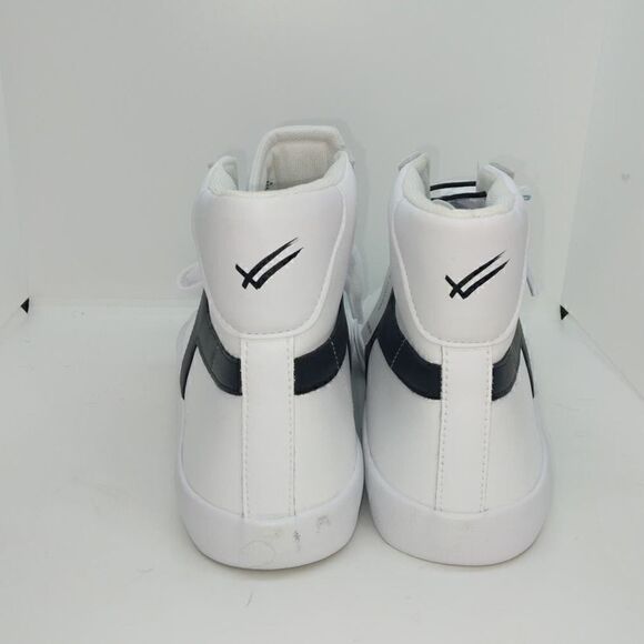 William Rast Rachel Zoe Mens NEW White w/Black Accents Leather Sneakers - sz. 12 - Picture 4 of 6